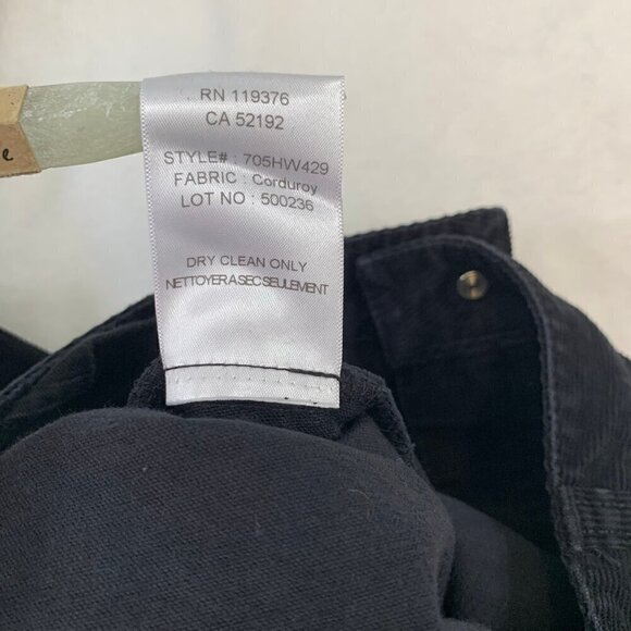 Helmut Lang black cotton stretch skinny corduroy casual career pants - Picture 7 of 10